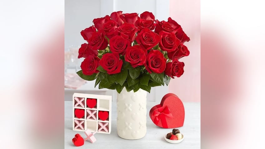 Nothing says "I love you" like a bouquet of fresh flowers, especially romantic and traditional long-stem red roses.