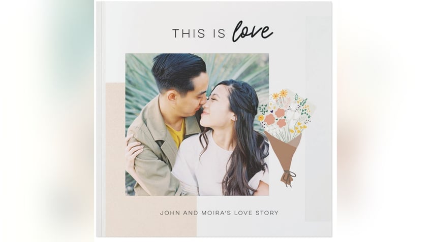 Capture your favorite memories together in this beautifully designed "Love is All We Need" photo book at Shutterfly