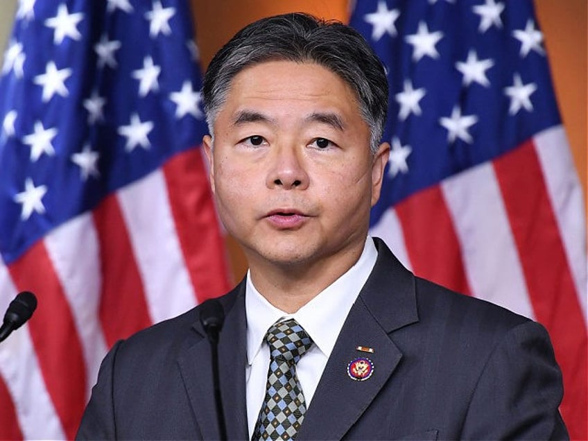 USAID - US Democratic Representative Ted Lieu speaks at a press conference following a mee