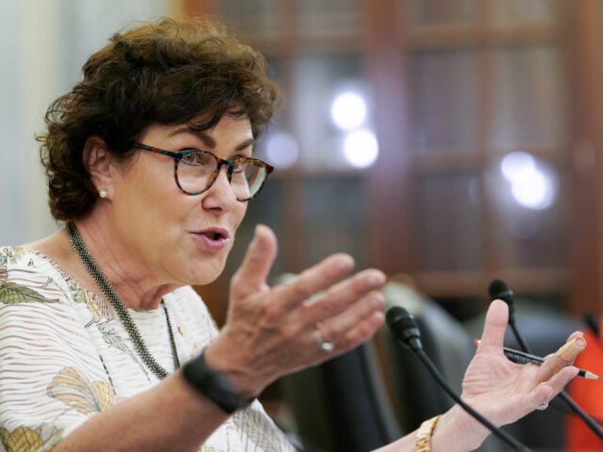 Sen. Jackie Rosen, D-Nev., asks a question during a Senate Small Business and Entrepreneur