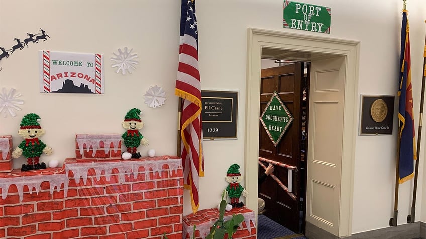 dem staffers rail against republican eli cranes border wall themed christmas decorations in terrible taste