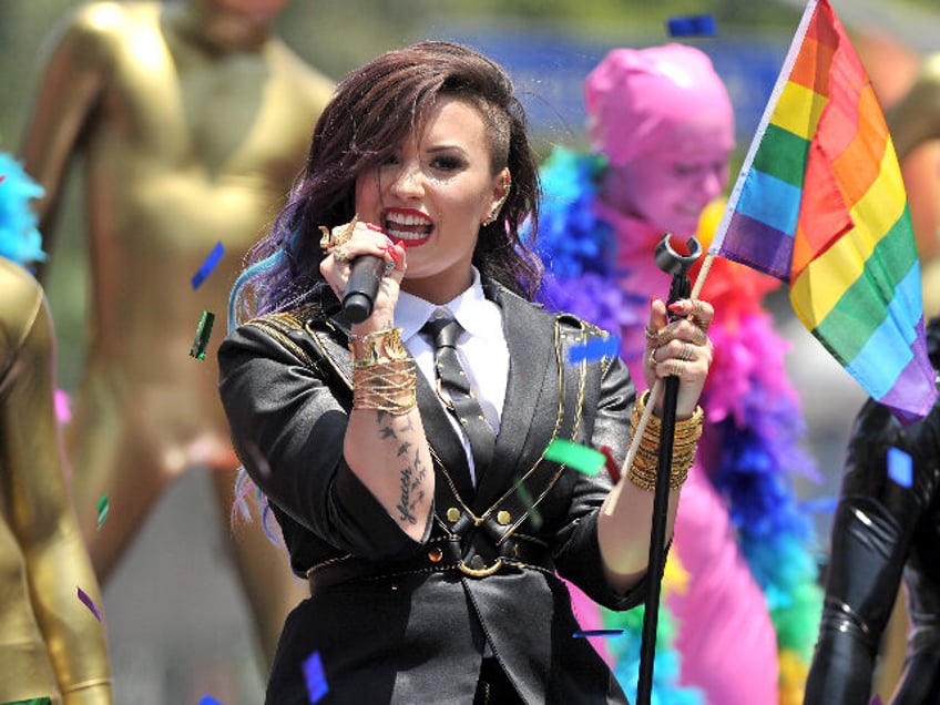 WEST HOLLYWOOD, CA - JUNE 08: Actress/singer Demi Lovato performs at the LA PRIDE 2014 Par