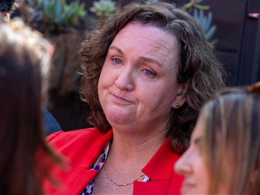 Long Beach, CA -- February 17: Rep. Katie Porter, who is running for the late Dianne Feins