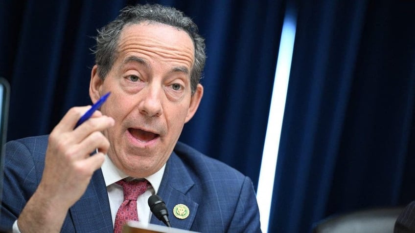 Rep. Jamie Raskin speaking with a pen in his hand