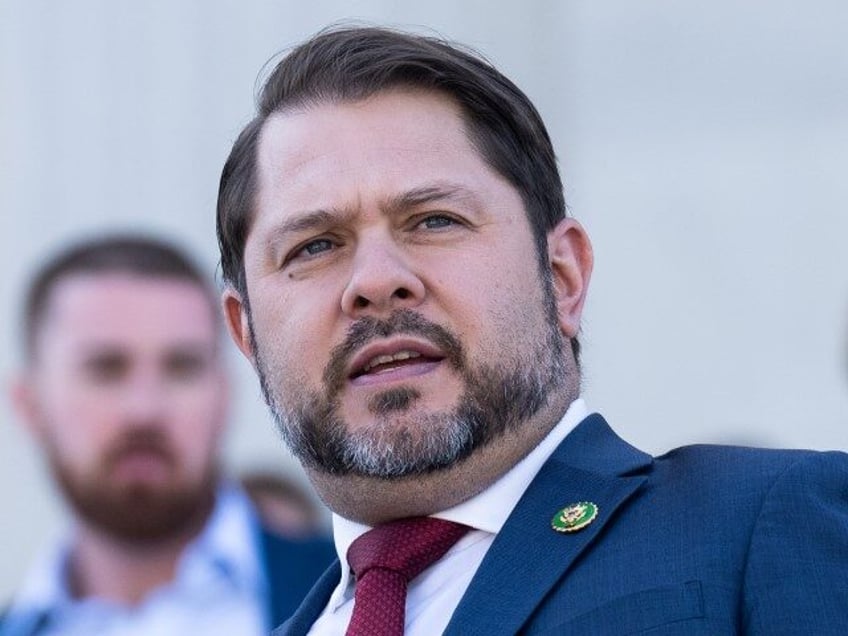 Rep. Ruben Gallego (D-AZ) walks down the House steps after the final votes of the week in