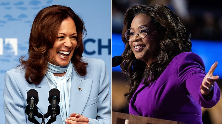 Kamala Harris and Oprah Winfrey