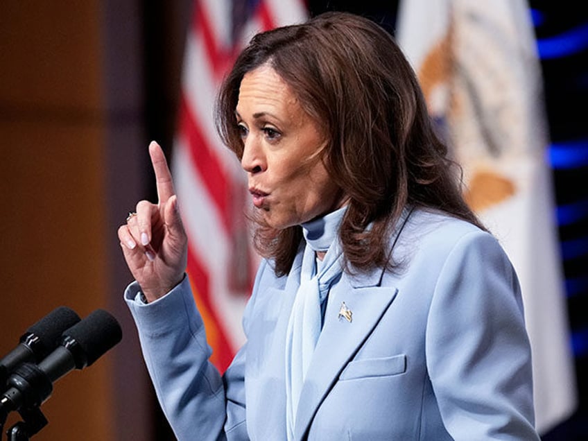 Democratic presidential nominee Vice President Kamala Harris speaks at the Congressional H