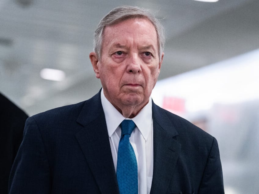 Ranking member Sen. Richard Durbin, D-Ill., arrives for the Senate Judiciary Committee hea