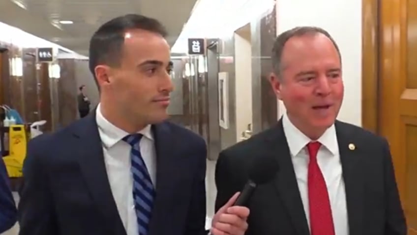 "Jess Watters Primetime" produce Jonny Belisario asks Senator Adam Schiff, D-Calif., about President Donald Trump's joint address to Congress.