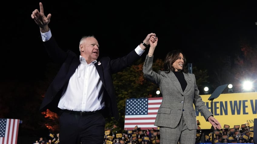 Kamala Harris with Tim Walz