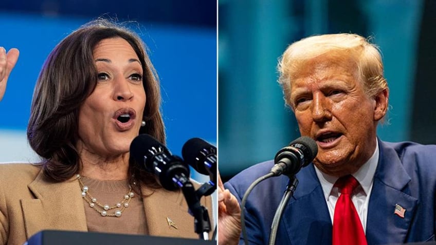 Split of Harris and Trump