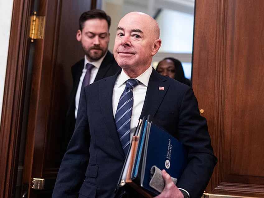 DHS Secretary Alejandro Mayorkas arrives for the House Homeland Security Committee hearing