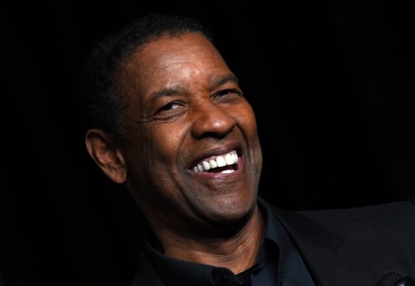 US actor Denzel Washington photographed on April 24, 2023 in Las Vegas, Nevada