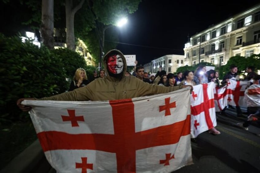 Georgian protesters rally in Tbilisi against a controversial "foreign influence" bill