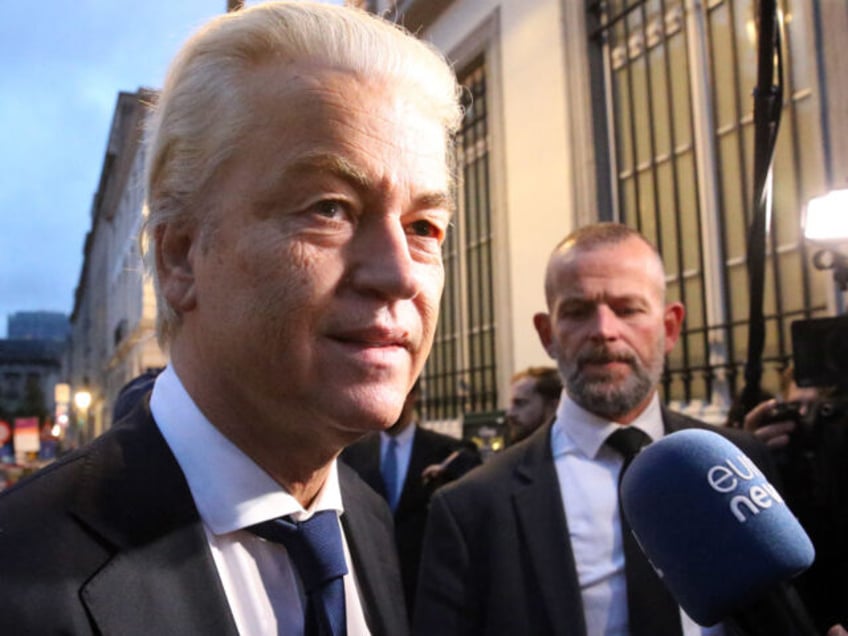 Dutch MP and President of the far-right Party for Freedom (PVV) Geert Wilders arrives to a