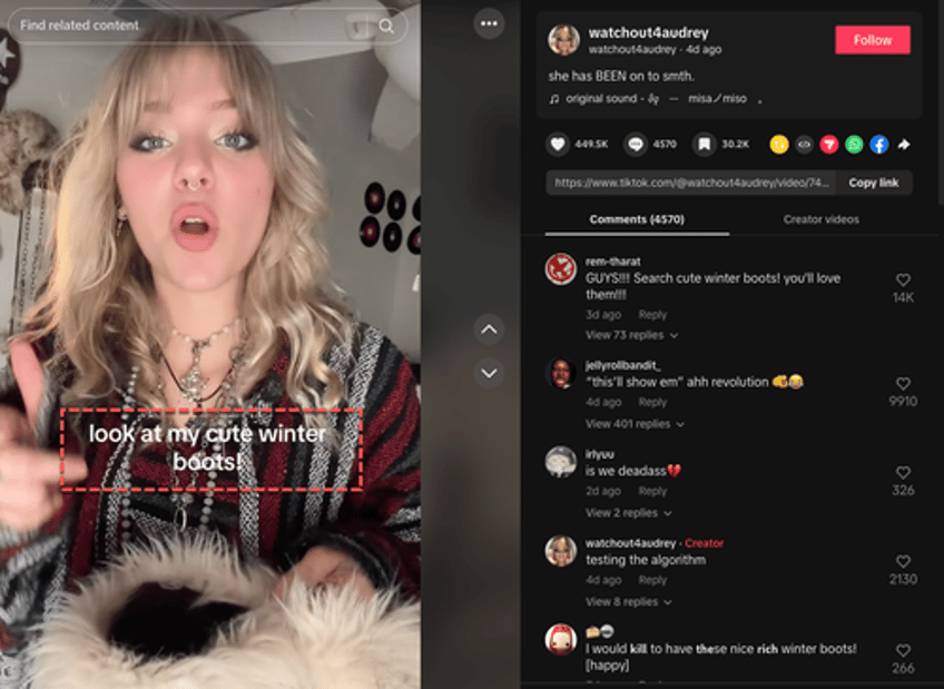 deranged leftists use cute winter boots code to bypass tiktok algo in organizing project mayhem