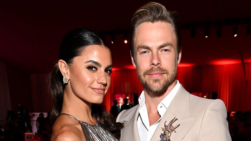 Derek Hough and wife Hayley Erbert dress up for Hollywood event