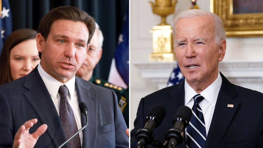 desantis blasts biden for sleeping on the job starting calls hours after israel terror attacks began