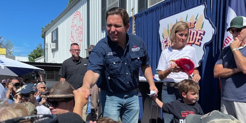 desantis takes aim at trump as 2024 rivals hold competing events at the iowa state fair