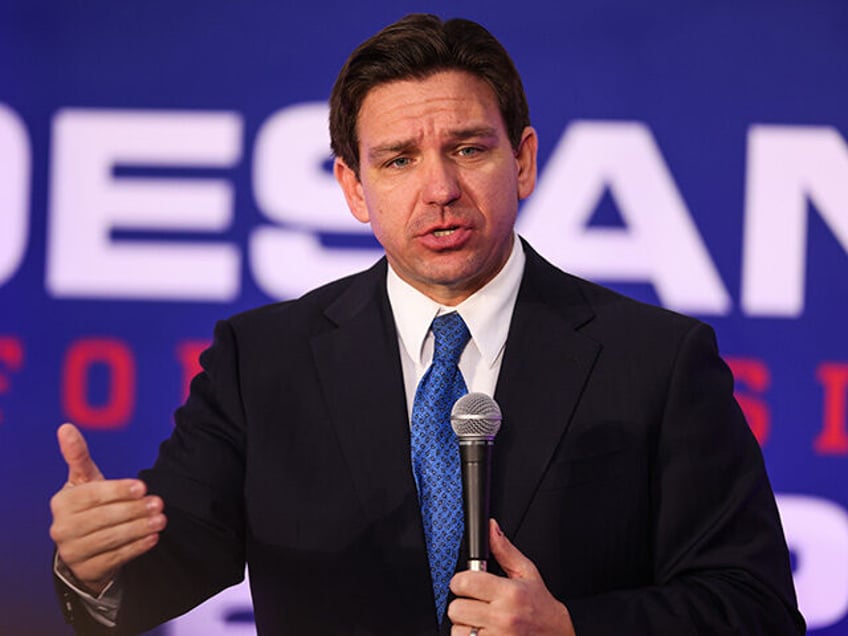 Ron DeSantis, governor of Florida and 2024 Republican presidential candidate, speaks during a campaign event at Runway Cafe at Greenville Downtown Airport in Greenville, South Carolina, US, on Tuesday, Jan. 16, 2024. DeSantis finished second in the Iowa Republican caucuses on Monday, defying expectations of a weaker showing after polls …