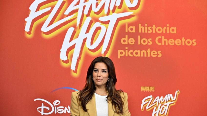 Eva Longoria at an interview for Flamin' Hot