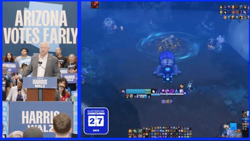 desperation harris walz use livestream world of warcraft game to drive online views for rally