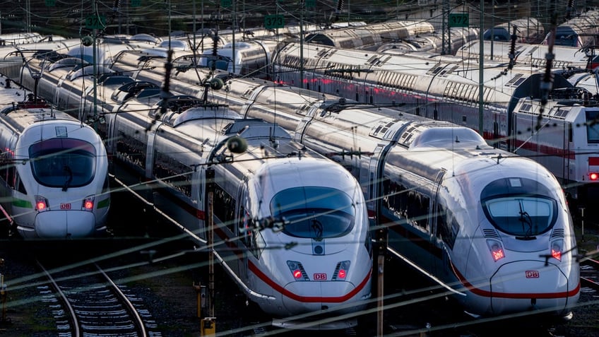 ICE trains in Frankfurt, Germany
