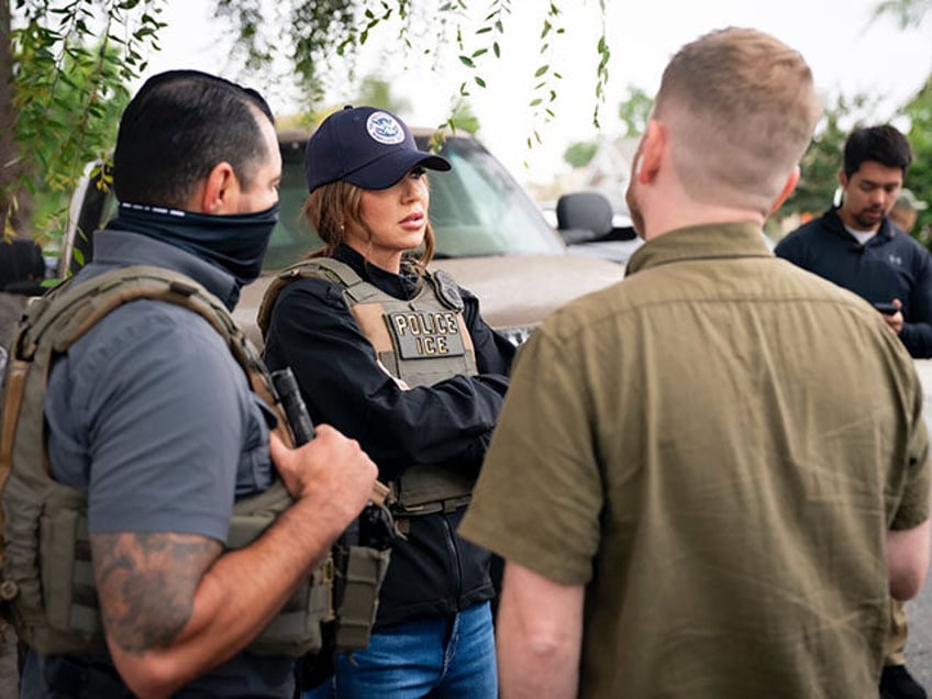 US Homeland Security Secretary Kristi Noem joins ICE operation as she accompanies numerous