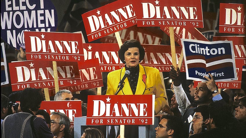 dianne feinstein described by wapo nyt ap as centrist dem despite progressive voting record