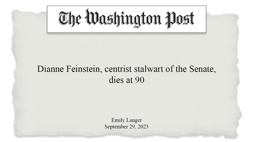 dianne feinstein described by wapo nyt ap as centrist dem despite progressive voting record