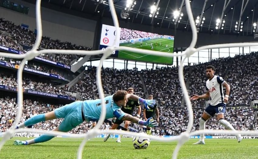 Dominic Solanke (right) scored his first Tottenham goal against Brentford