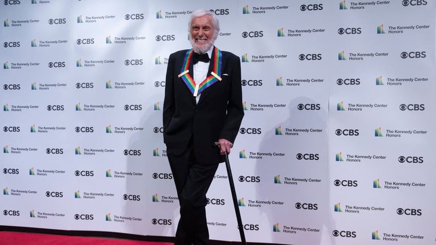 Dick Van Dyke posing on the red carpet