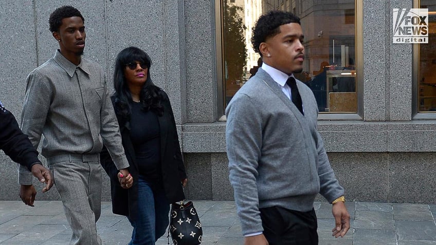 King and Justin Combs arrive at court for their dad, Diddy who's been accused of sex trafficking