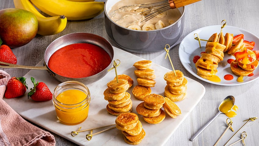 mini banana pancake bites