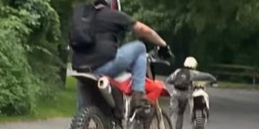 dirt bike rider wanted in pennsylvania after intentionally hitting man running him over twice police