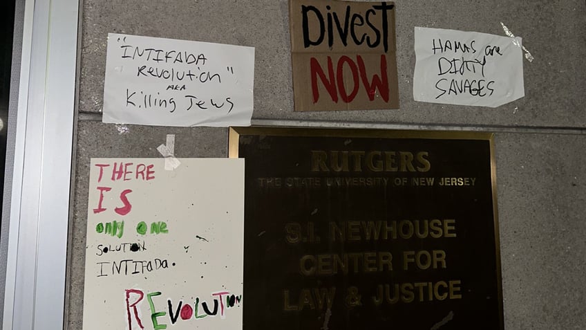 anti-Israel flyers at Rutgers