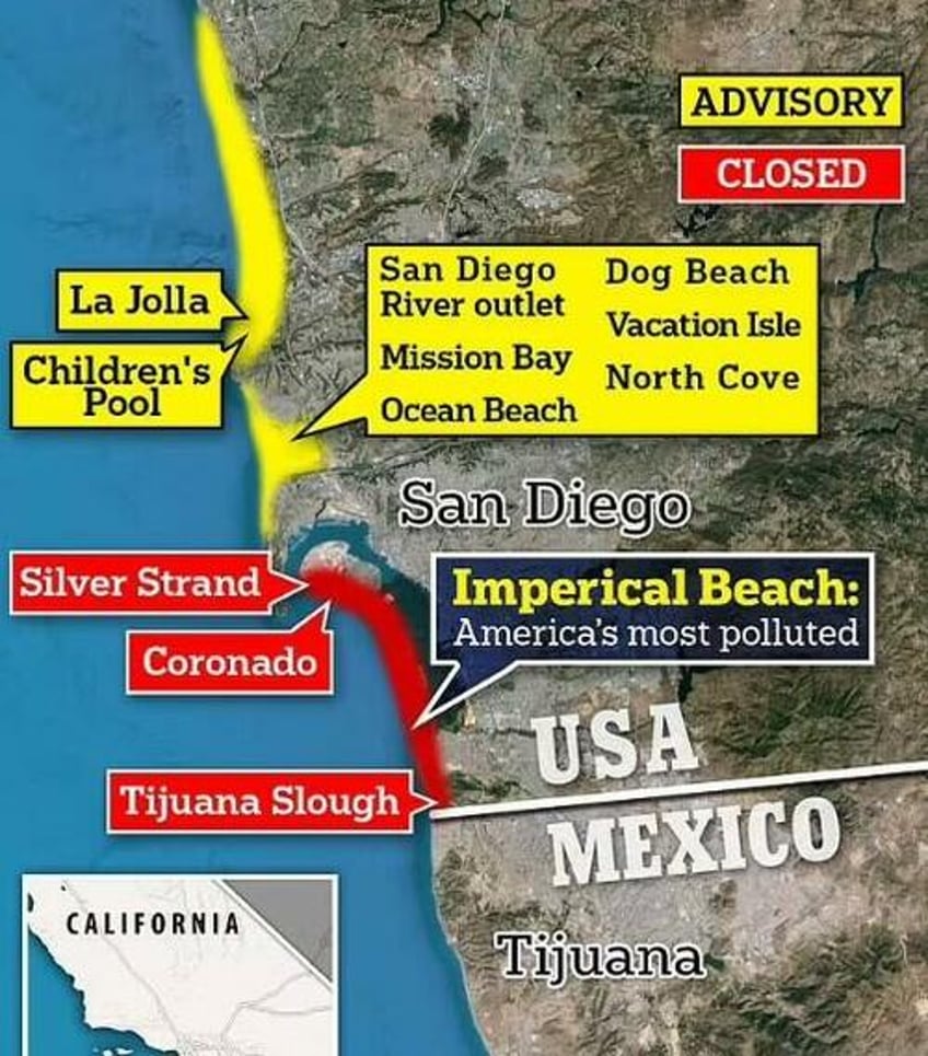 disgusting discovery cali beach closures prompt questions of whether mexico is dumping sewage in us waters
