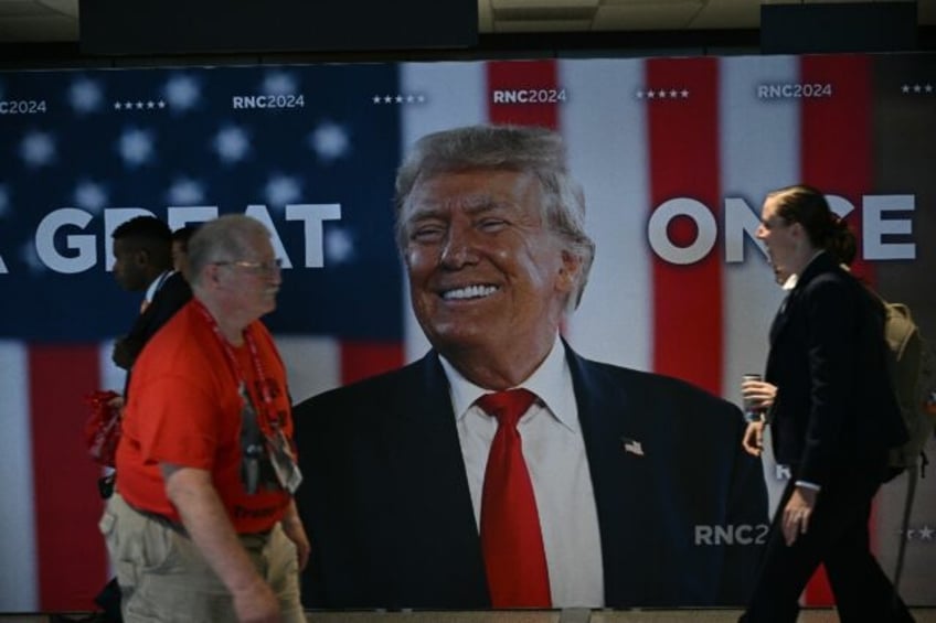 Former US president Donald Trump is the overwhelming focus at the Republican National Conv