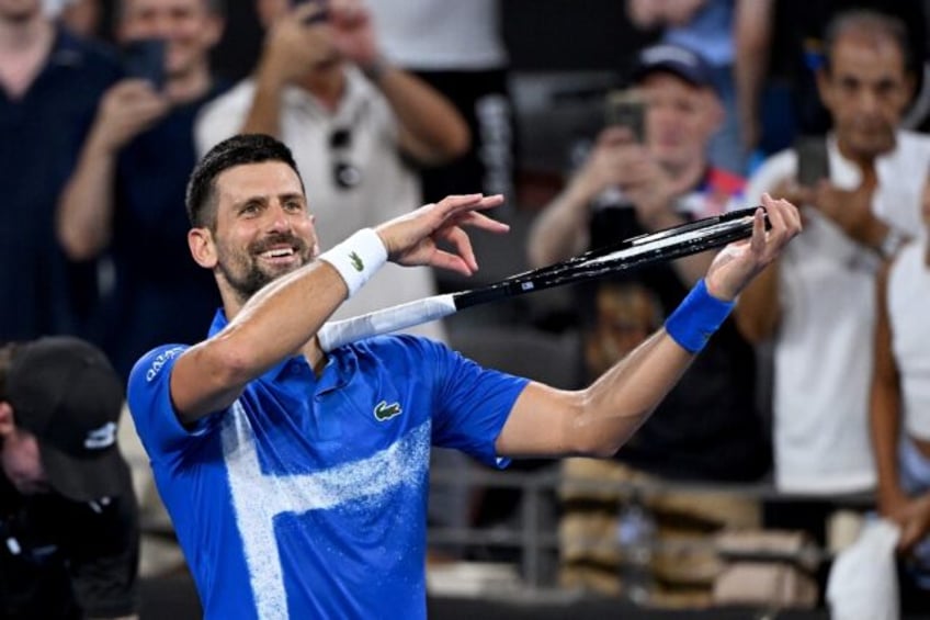 Novak Djokovic beat Rinky Hijikata of Australia at the Brisbane International