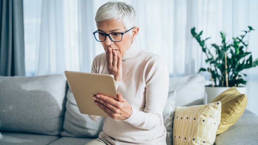 Woman on iPad