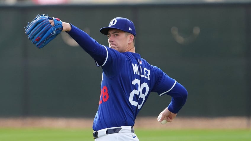 Bobby Miller in spring training