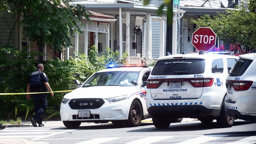 Washington, D.C., police at crime scene