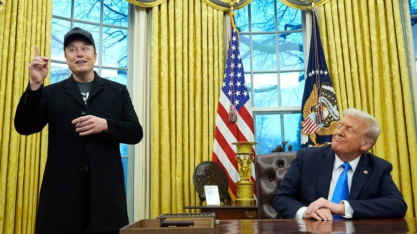 Trump and Musk in Oval Office