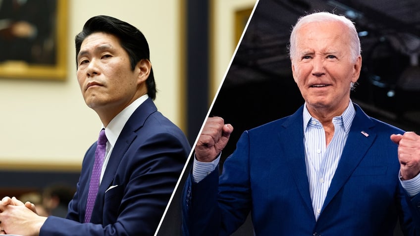 Robert Hur, Joe Biden in left-right photo split