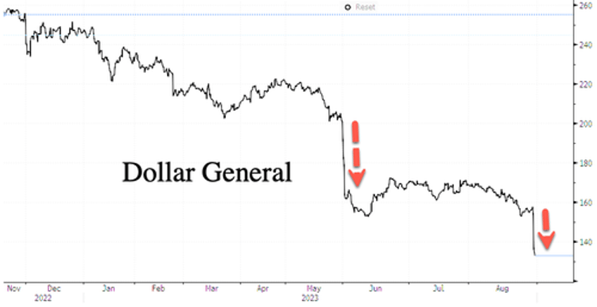 dollar general plunges on missed earnings outlook slashed a warning sign consumer cracks