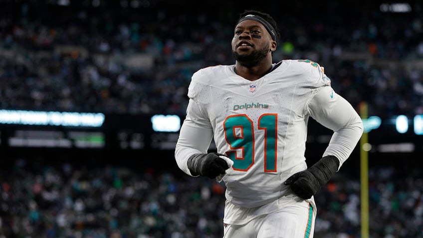 Emmanuel Ogbah walks off the field