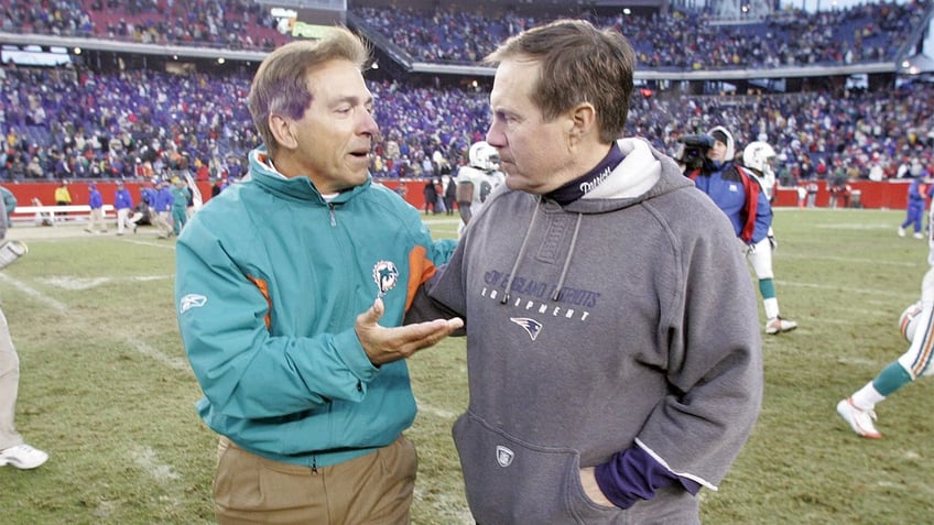 Nick Saban and Bill Belichick talk