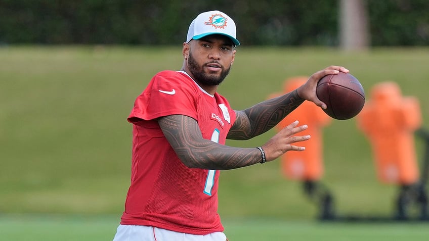 Tua Tagovailoa at practice