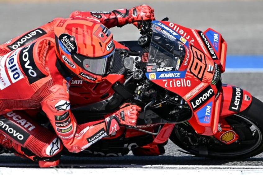 Marc Marquez, surging round the Buriram circuit as he dominated pre-season testing on his