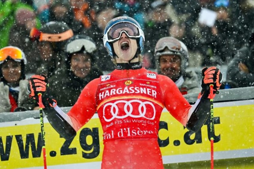 Marco Odermatt swept aside his rivals to win the giant slalom at Val d'Isere for a third straight year